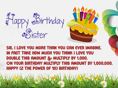 Birthday shayari for sister